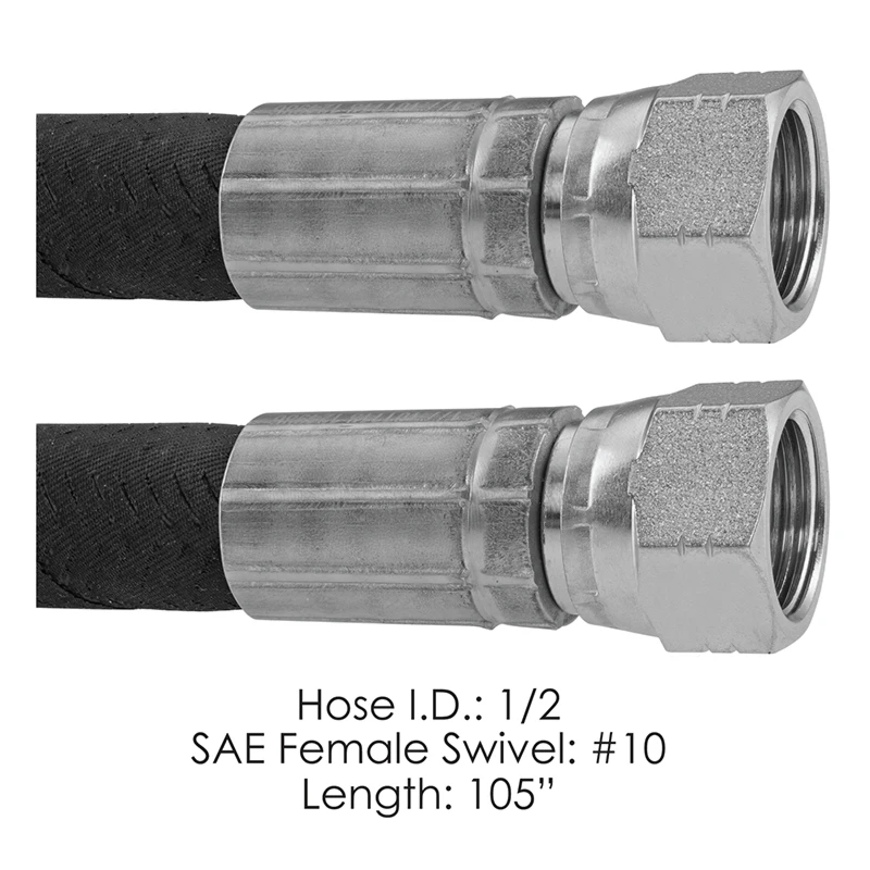 Air Compressor Discharge Hose 105in 2 Female SAE Swivel Automann - 177.1011105