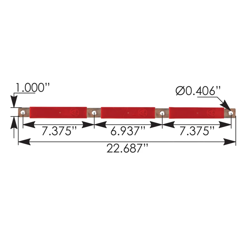 Volvo VN VNL VNM (2004-2019) 4-Post Battery Bar Cable Positive (Red) Automann - 178.2024RD