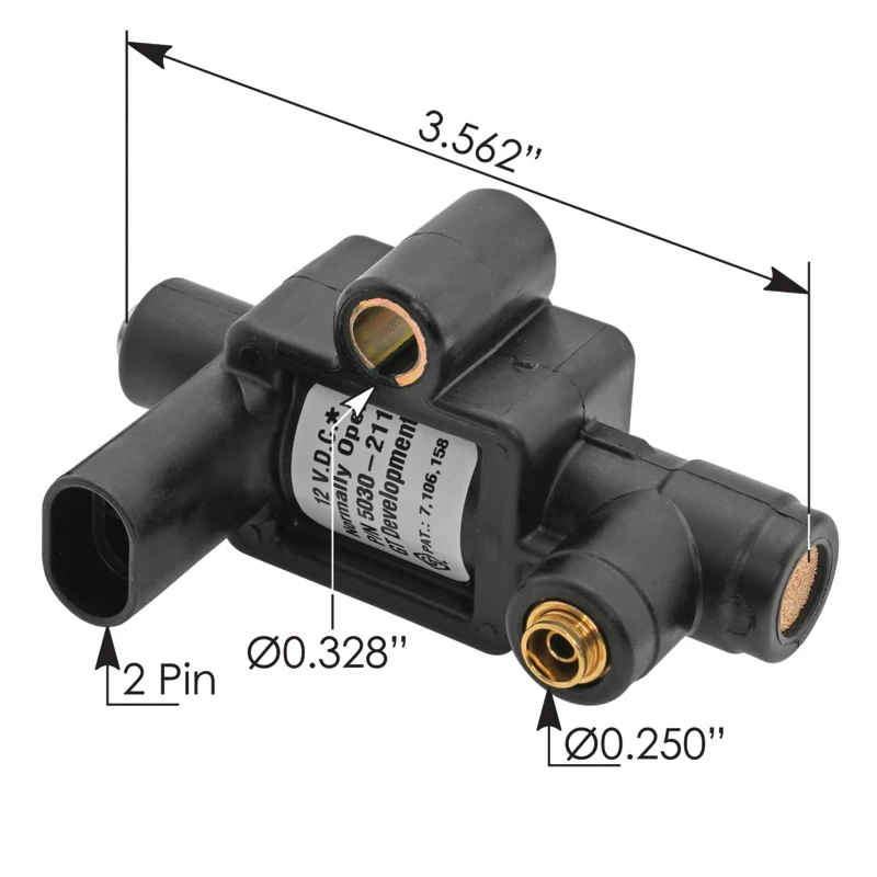Freightliner Air Solenoid Valve 12V 3-Way Normally Open Norgren - 173.1106GT