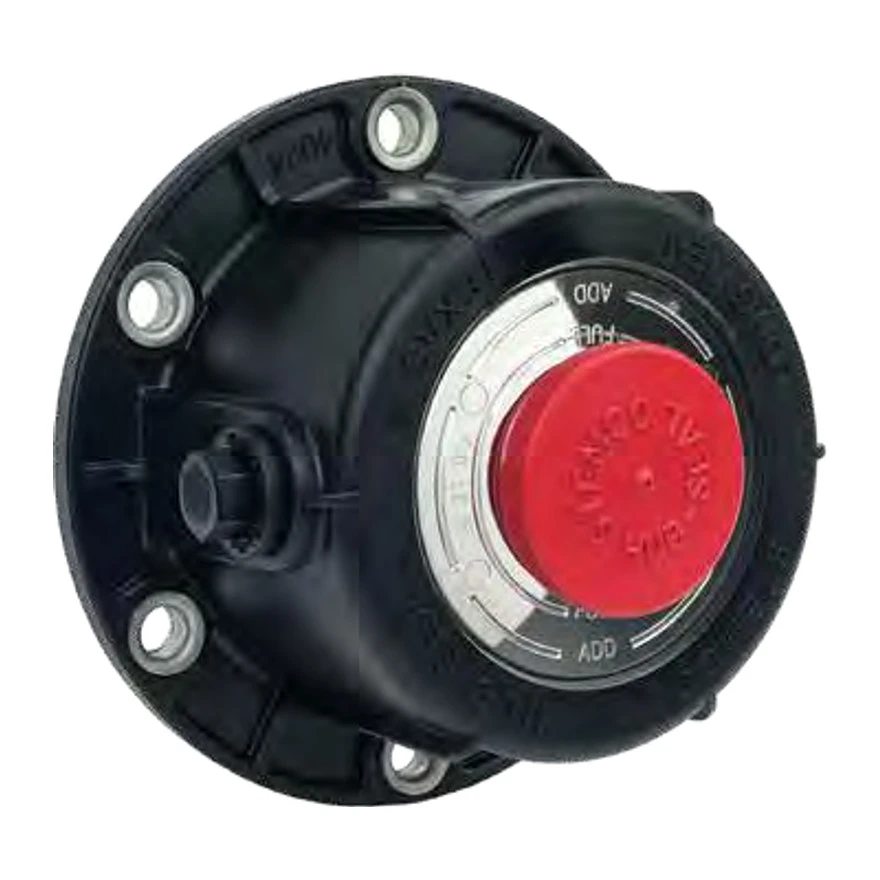 Defender Hub Cap w/ Red FF Plug Black STEMCO - 360-4024