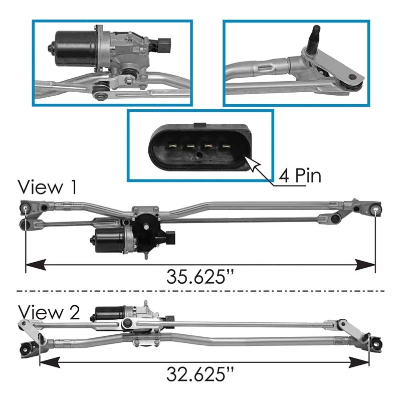 Cascadia P4 (2018-2025) Wiper Motor Linkage Automann - HLK7079