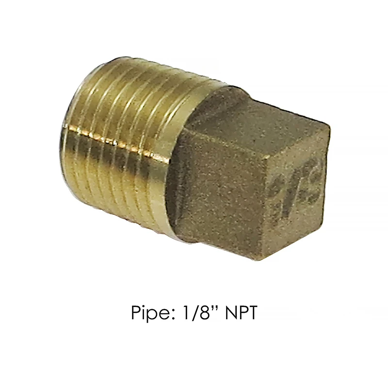 Brass NPT Air Brake Fitting Square-Head 1/8in Male Automann - 177.9109A
