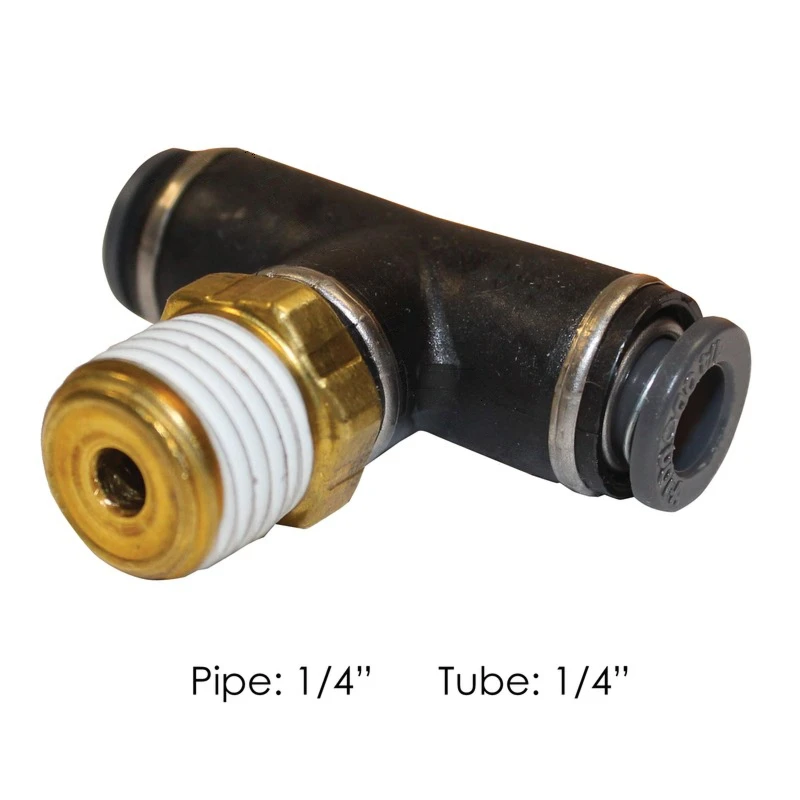 PLC Swivel Male Branch Tee 1/4in x 1/4in Automann - 177.11724B