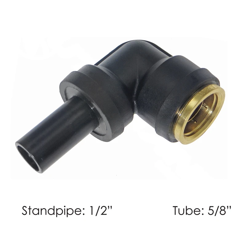 Universal 90-Degree DOT Push-Lock Fitting 5/8in Tube x 1/2in Standpipe Automann - 177.12C5910D