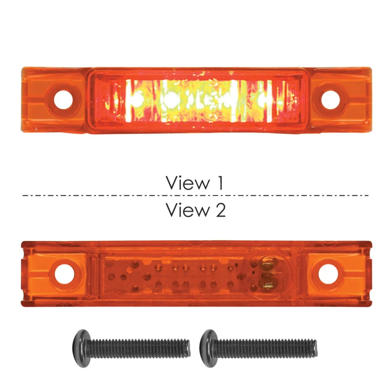 Universal Marker Light LED 3/4in X 4in Amber Automann - 571.LD352A5
