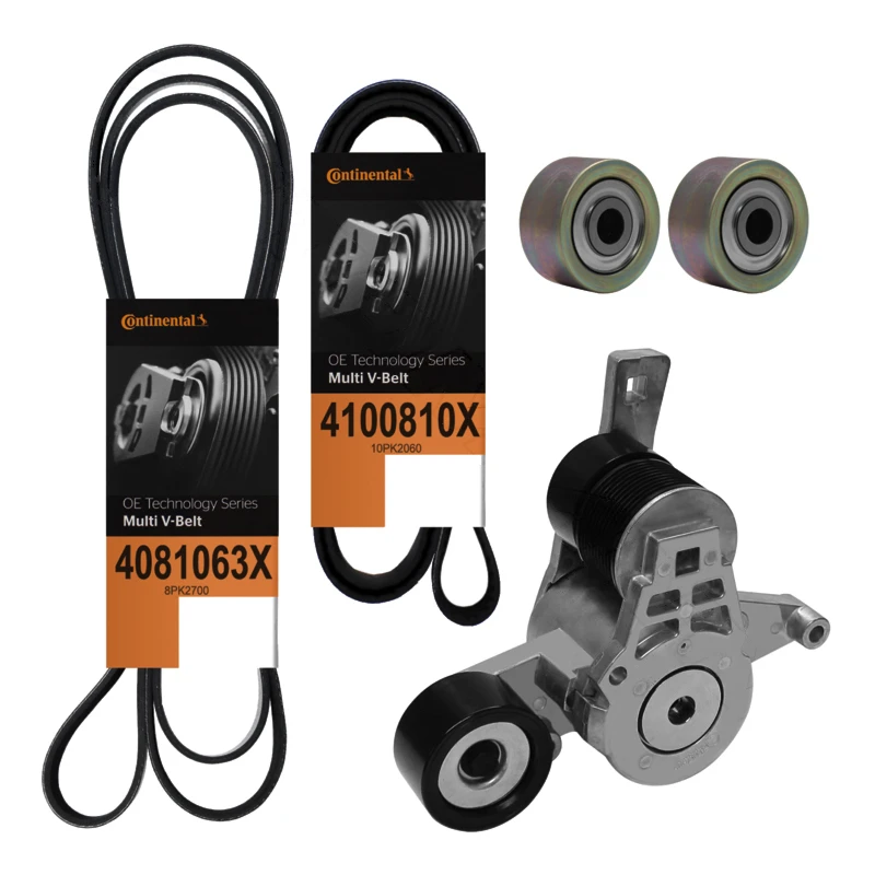 Western Star 4900 DD16 (2011-2017) Drive Belt and Tensioner Kit Continental - 816.K49603J