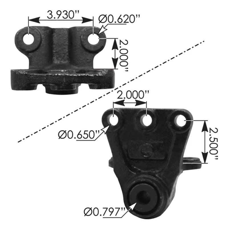 Volvo VNL 670 (2004-2018) Leaf Spring Hanger Bracket Rear of Front Automann - MV1657