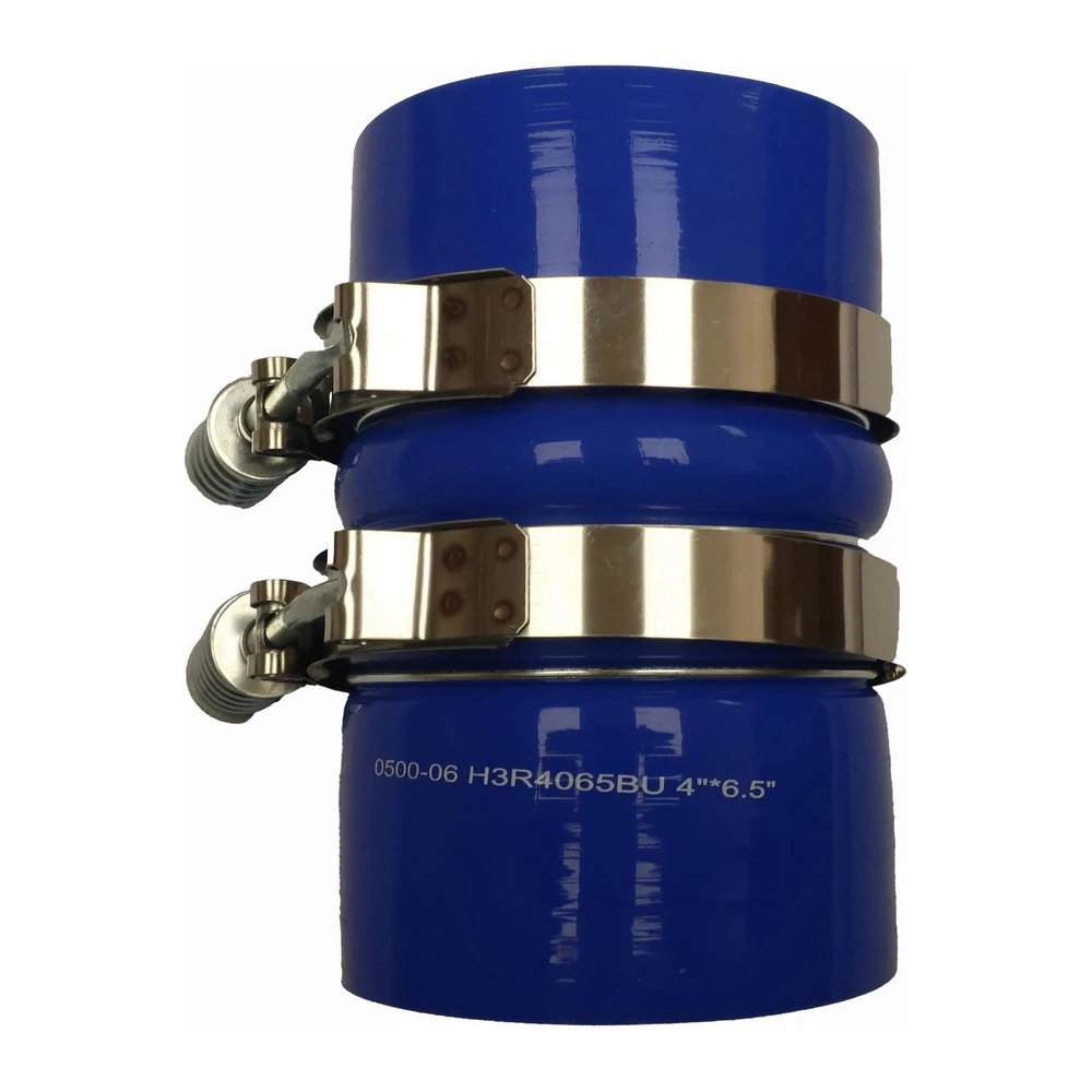 Silicone Hose with Clamp 4in x 6.5in (Blue) DTBP - DTBP-05-H3R4065BU