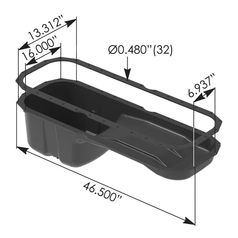 Cummins ISX 15.0L Oil Pan Automann - 802.90283 WITH SEAL