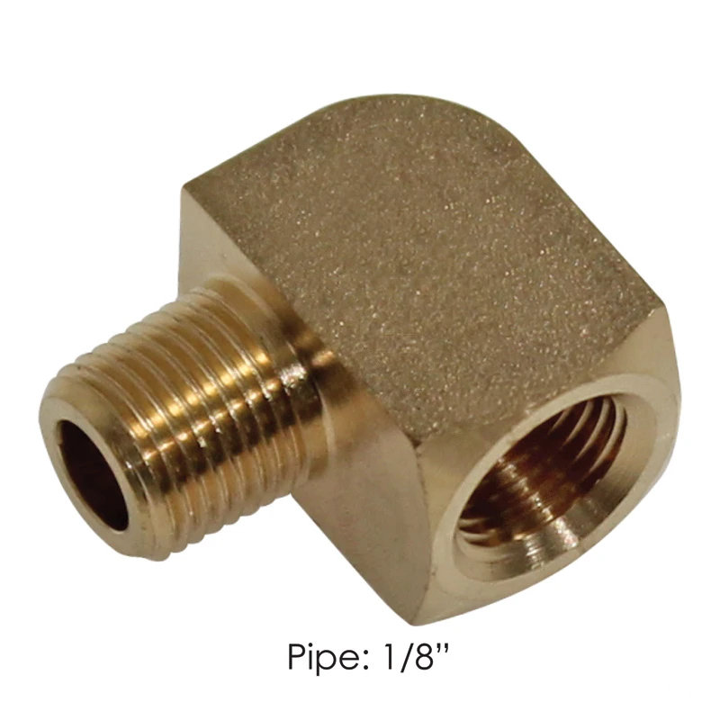Brass NPT Air Brake Fitting 90° Street 1/8in Male x 1/8in Female Automann - 177.9116A