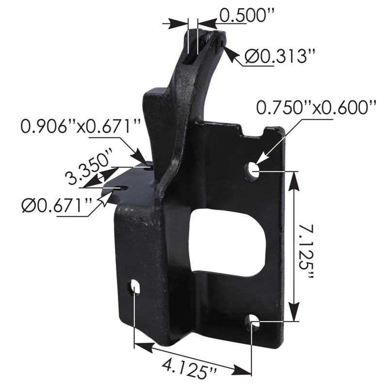 Kenworth T680 / Peterbilt 579 Bumper Bracket LH Automann - 564.59618L