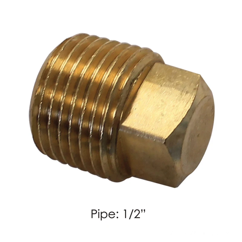 Brass NPT Air Brake Fitting Square-Head 1/2in Male Automann - 177.9109D