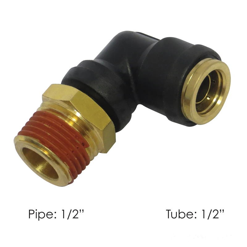 Universal DOT 1/2in Tube x 1/2in NPT 90-Degree Fitting Automann - 177.12C698D