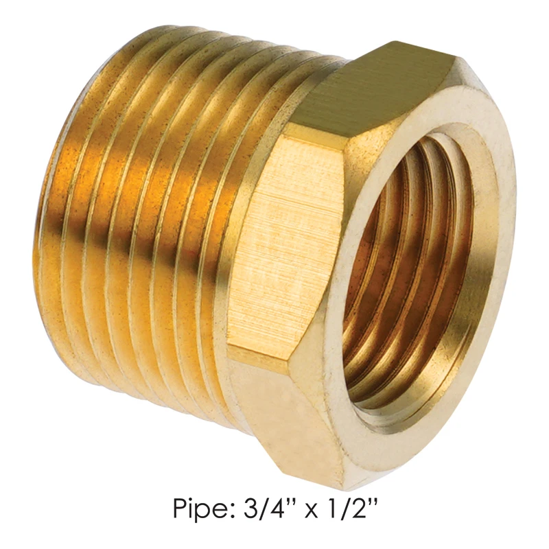 Brass NPT Air Brake Fitting 3/4in Male x 1/2in Female Automann - 177.9110ED
