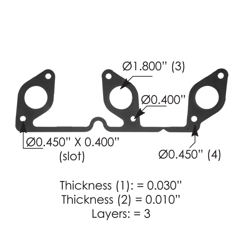 Detroit DD15 Exhaust Manifold Gasket Elring - 840.UM46382GEL