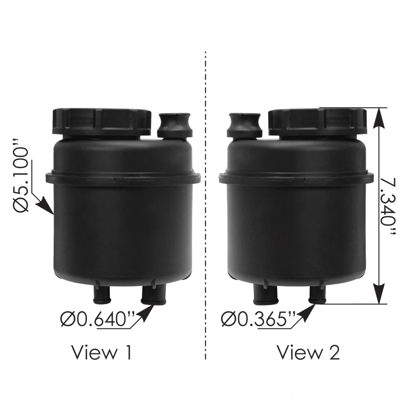 Volvo WG64 0.8-Quart Power Steering Reservoir Automann - 575.1132