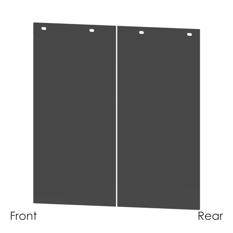 Universal Mud Flap Black Poly Smooth 24in x 24in x 0.15in Automann - 562.022424B