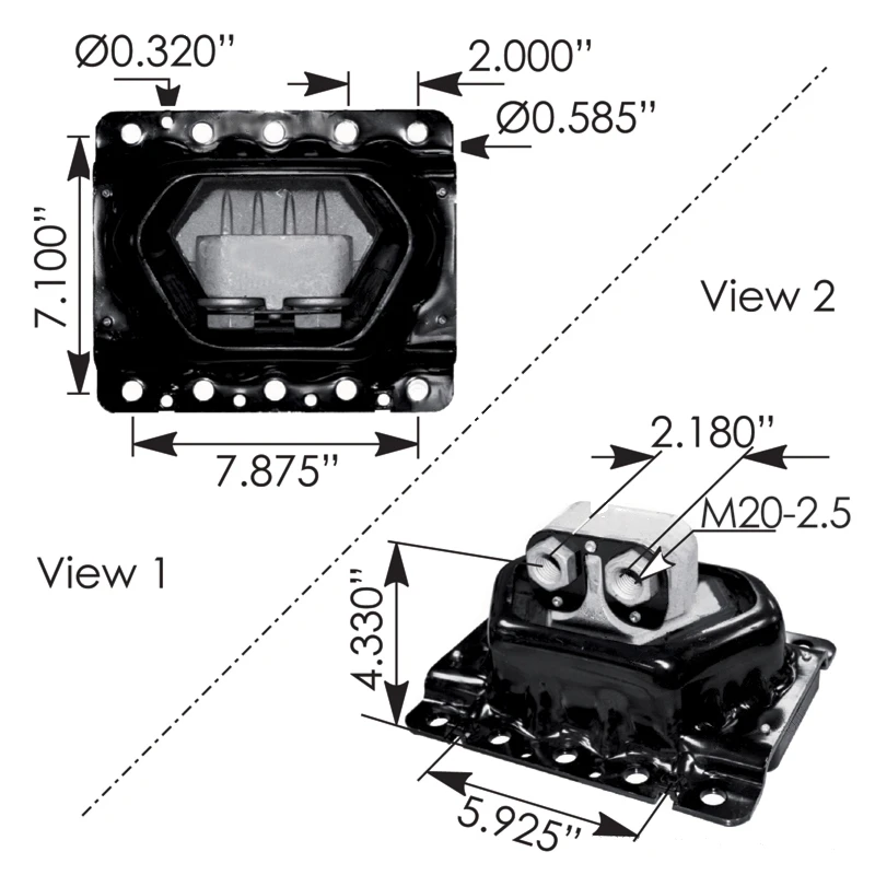 Volvo VN VNL VHD 2004-2018 Rear Engine Mount Automann - MV27024