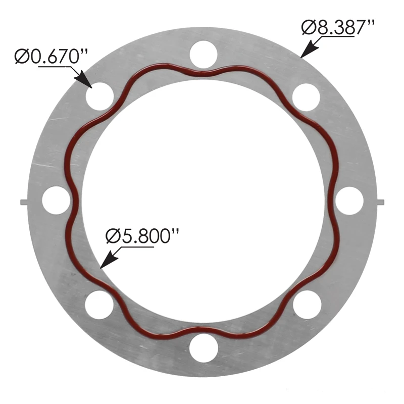Meritor 8-Hole Metal Drive Flange Gasket Automann - 180.10613M