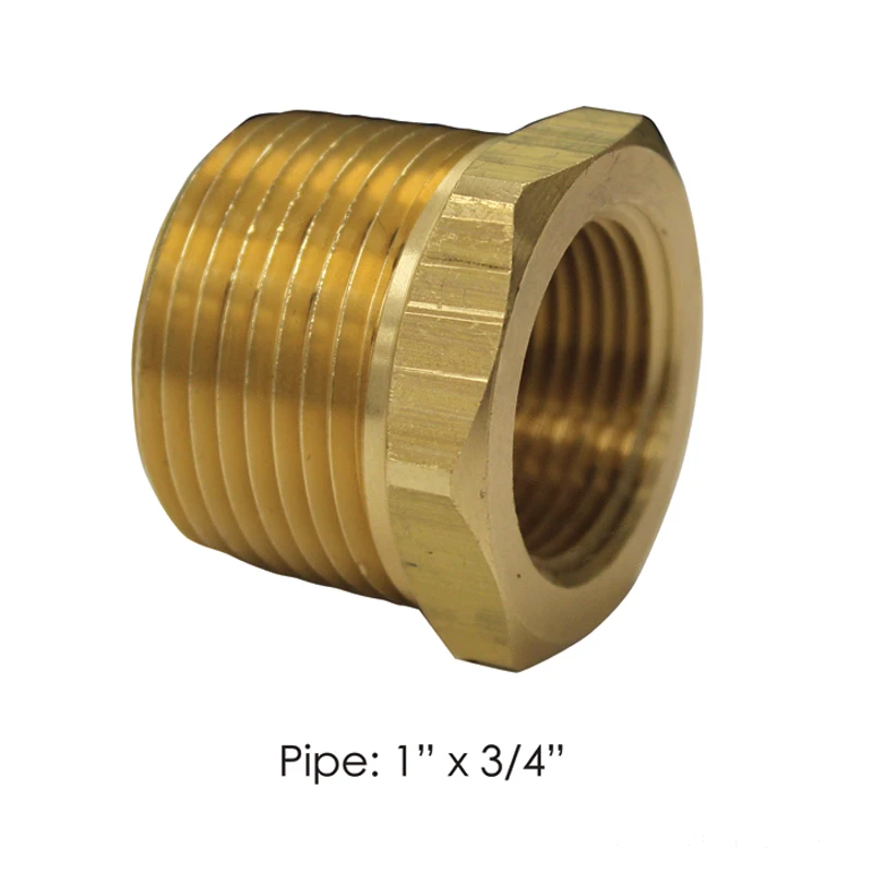 Brass NPT Air Brake Fitting 1in Male x 3/4in Female Automann - 177.9110HE