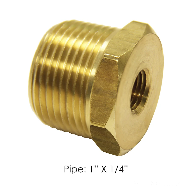 Brass NPT Air Brake Fitting 1in Male x 1/4in Female Automann - 177.9110HB