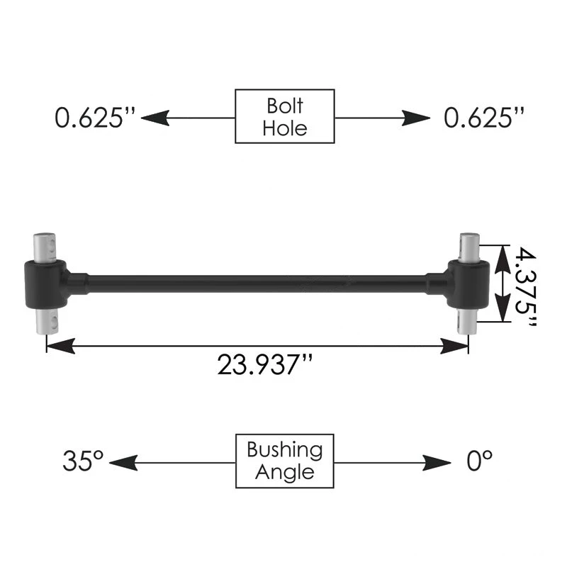Cascadia P4 (2018-2025) Forged Torque Rod (23-15/16in, 1-1/4in Shaft) Automann - TMR514F