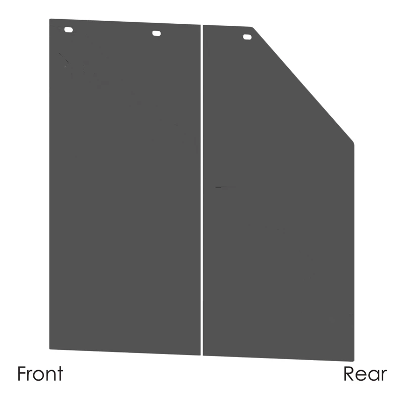 Universal Mud Flap Black Poly Smooth 24in x 24in x 0.15in Angle Cut RH Automann - 562.022424RB