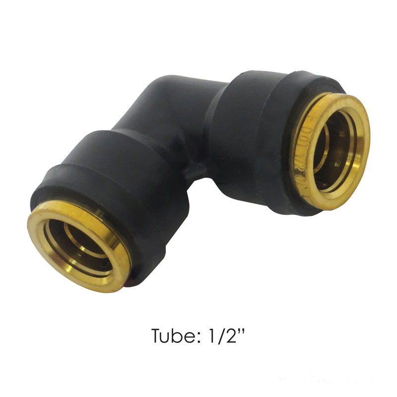 DOT Composite Push-Lock Air Brake Fitting 90° Tube-to-Tube 1/2in x 1/2in Automann - 177.12C658