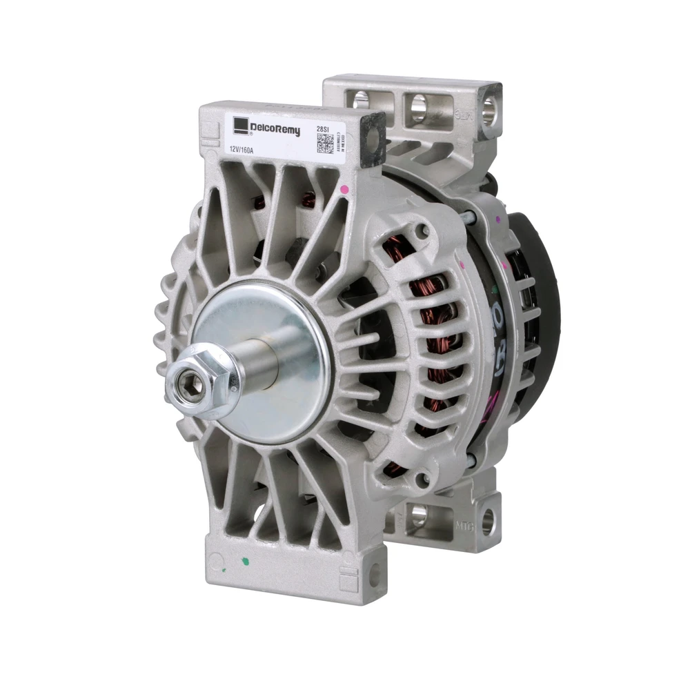 12V 160A 28SI Pad-Mount Coreless Alternator Delco Remy - 61018105 — Remanufactured