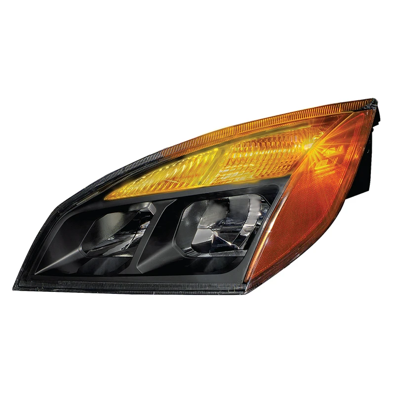 Cascadia P4 (2018-2025) Halogen Headlight LH (Black Housing) Automann - 564.46001 LH