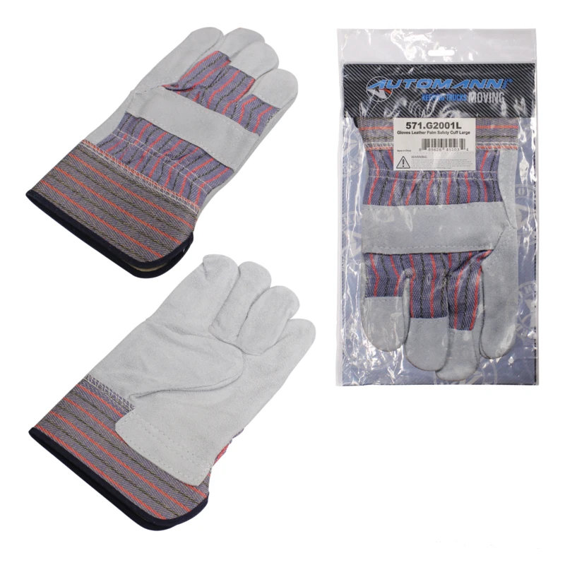 Gloves Leather Palm Safety Cuff Large 571.G2001L
