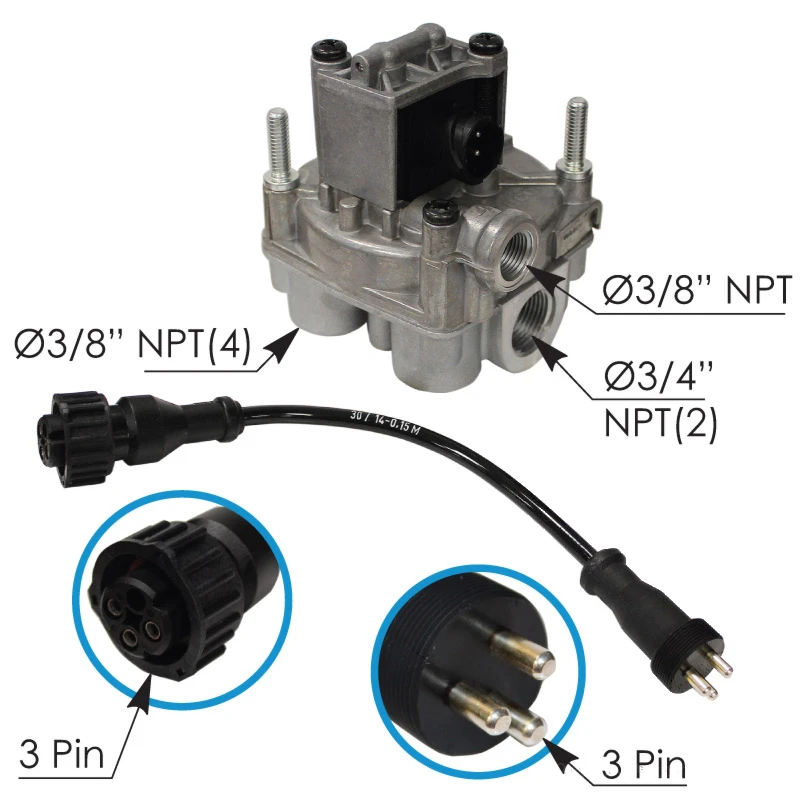 Universal Wabco-Type ABS Solenoid Relay Valve Kit Automann - 170.955378
