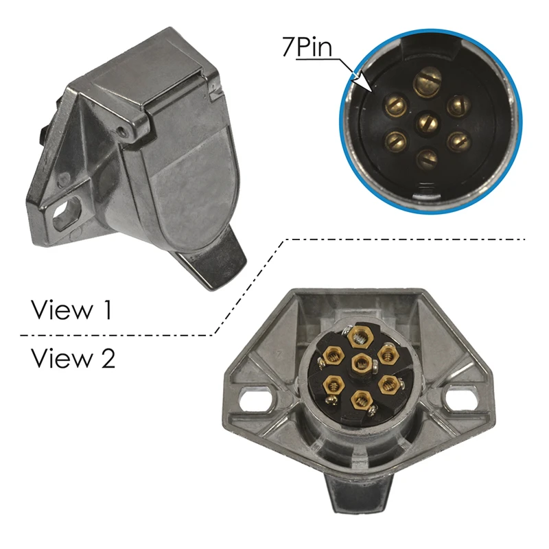 Universal 7 Way Connector Socket Pollak - 11-721EP