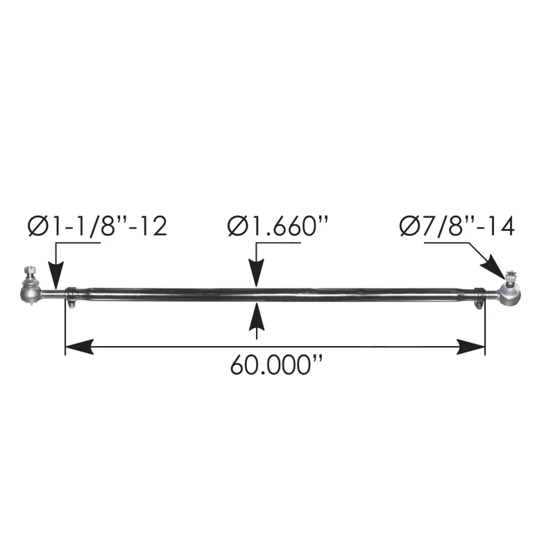 Freightliner/Peterbilt/Kenworth/International/Ford Cross Tube Assembly Automann - 463.DS7526