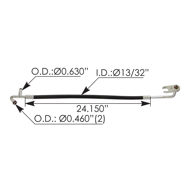 Freightliner H04 AC Receiver-Drier-to-J-Block Hose Automann - 830.946011