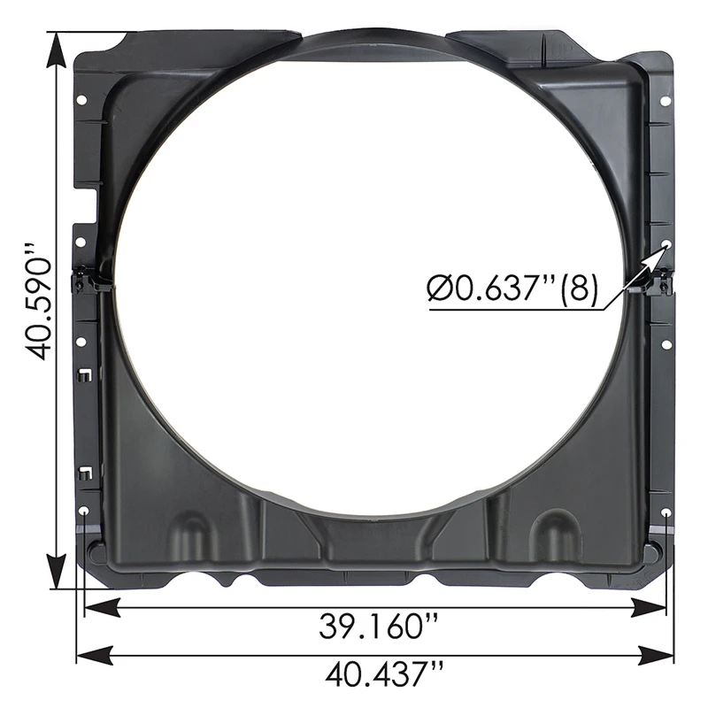 Freightliner Cascadia P3 (2008-2018) Fan Shroud (Black) AutoMann - 810.FS4601