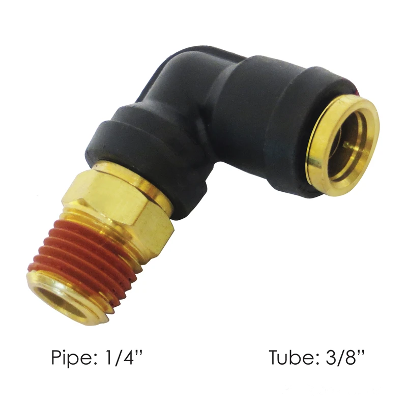 Universal DOT 3/8in Tube x 1/4in NPT 90-Degree Fitting Automann - 177.12C696B