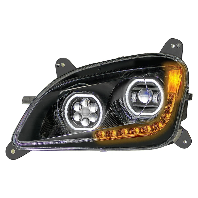 Peterbilt 579/587 LED Headlight LH Driver Side Black - 564.75048DBY