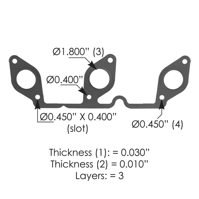Detroit DD15 Exhaust Manifold Gasket Elring - 840.UM46383GEL