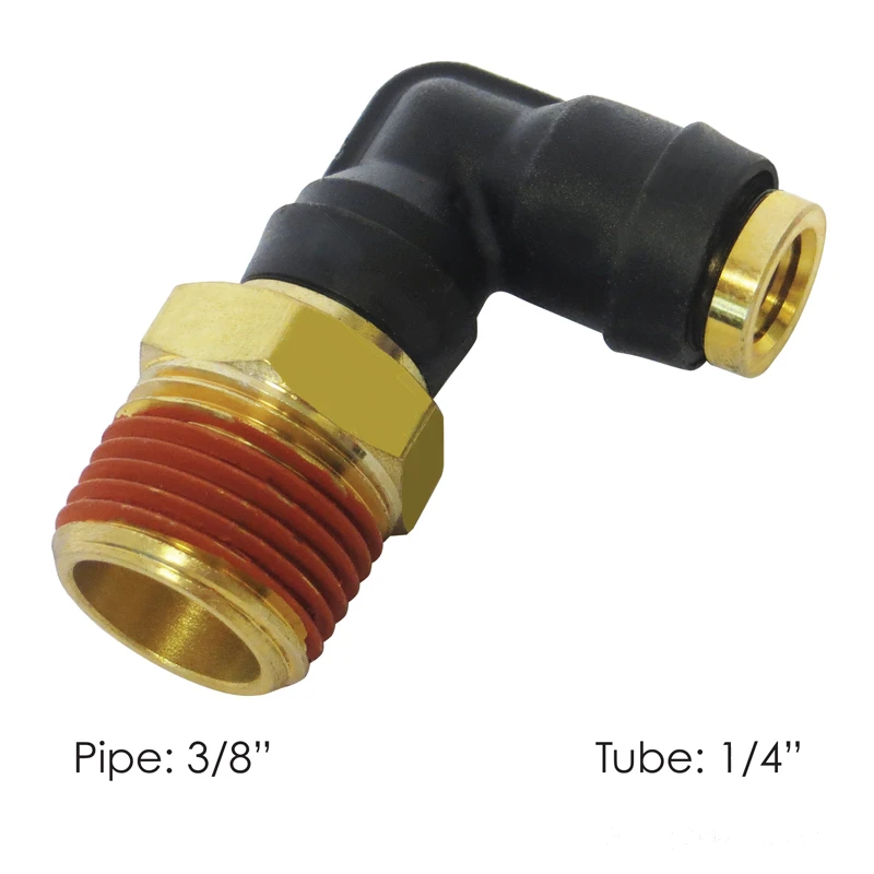 DOT Composite Push-Lock Air Brake Fitting 90° Swivel Male 1/4in Tube x 3/8in NPT Automann - 177.12C694C