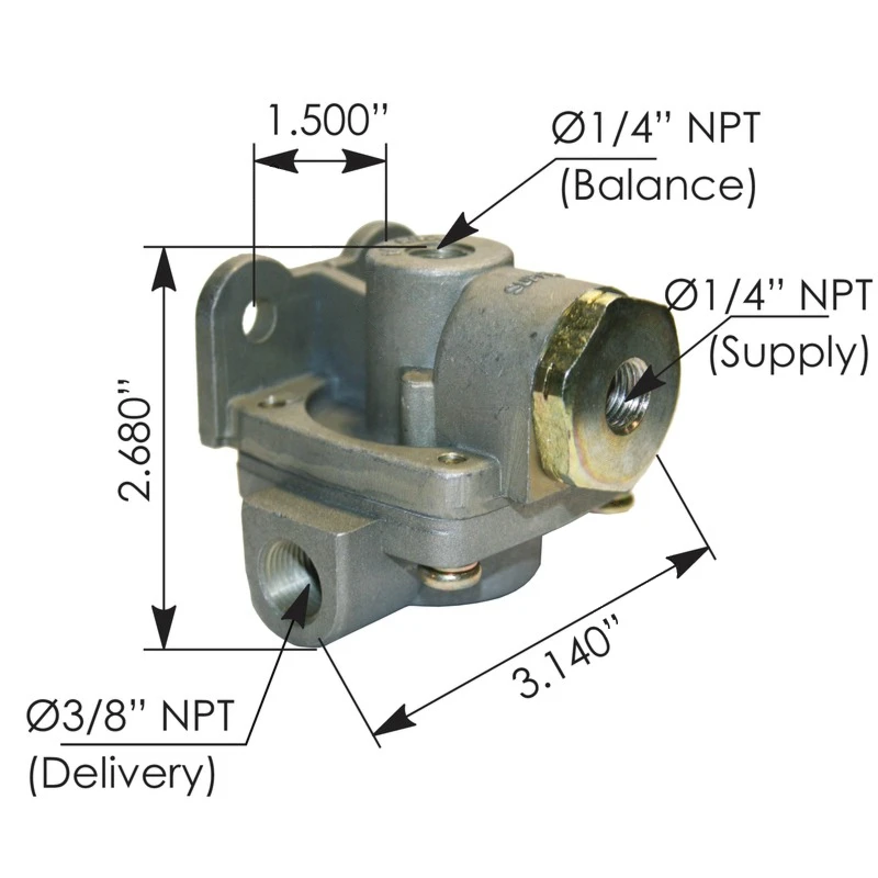 Universal QR1C Quick Release Valve with Integral Double Check Valve Automann - 170.289714