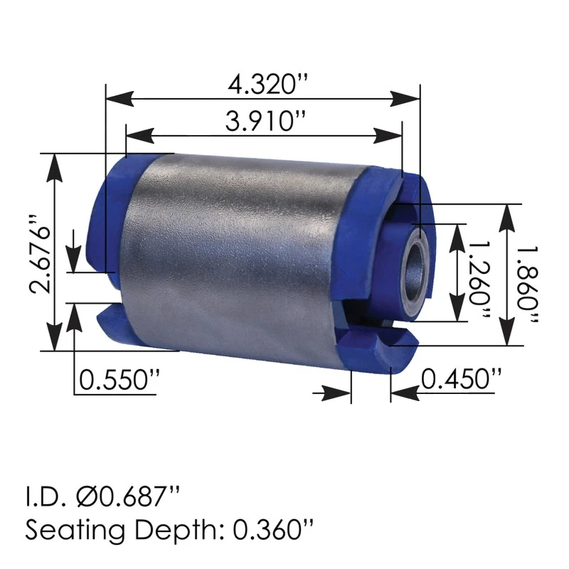 Volvo VN (2002-2007) / VNL (2002) / VHD (2003) Poly Cab Mount Bushing Automann - M203054UB