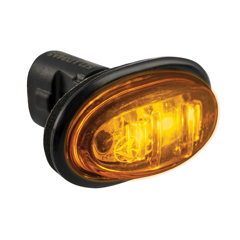 Universal LED Marker Light 1in x 2in Amber (with Clip) Automann - 571.LD34A5
