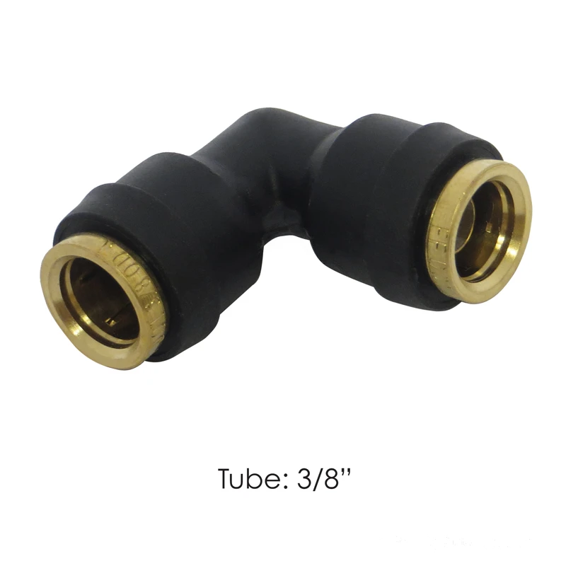 DOT Composite Push-Lock Air Brake Fitting 90° Tube-to-Tube 3/8in x 3/8in Automann - 177.12C656