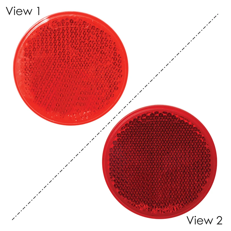 Universal Reflector 2in Round Red Quick Mount Automann - 571.RF2QMR