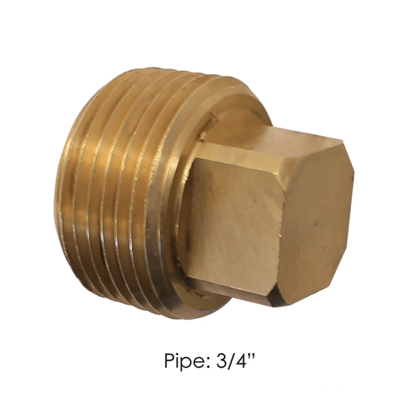 Brass NPT Air Brake Fitting Square-Head 3/4in Male Automann - 177.9109E