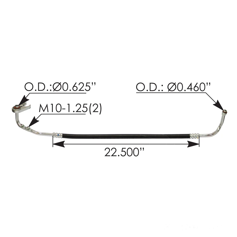 Freightliner Cummins ISB AC Compressor-to-Condenser Hose Automann - 830.946016