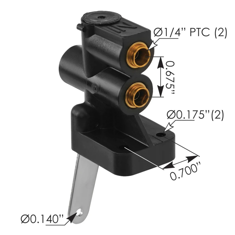 Universal Horn Air Valve Single Outlet LH Toggle Norgren - 173.1100GT