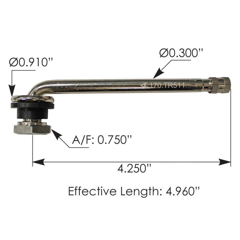 Valve Stem 4.960in 90 Degree Angled