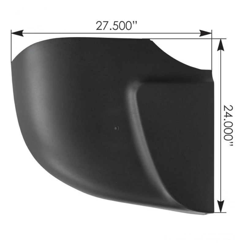 Volvo VNL 430/670/730/780 (2015-2017) Bumper End RH Automann - 564.96058